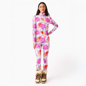 Bogner Fire + Ice X LOVESHACKFANCY Base Layer Bottom Leggings Floral